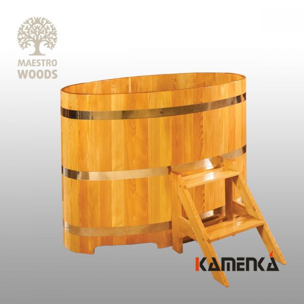 Купель Maestro Woods овальная 0,59x1,06 H=1,0м из лиственницы
