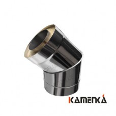 Отвод сэндвич EcoFlue нерж 1мм диаметр 200х115 угол 135